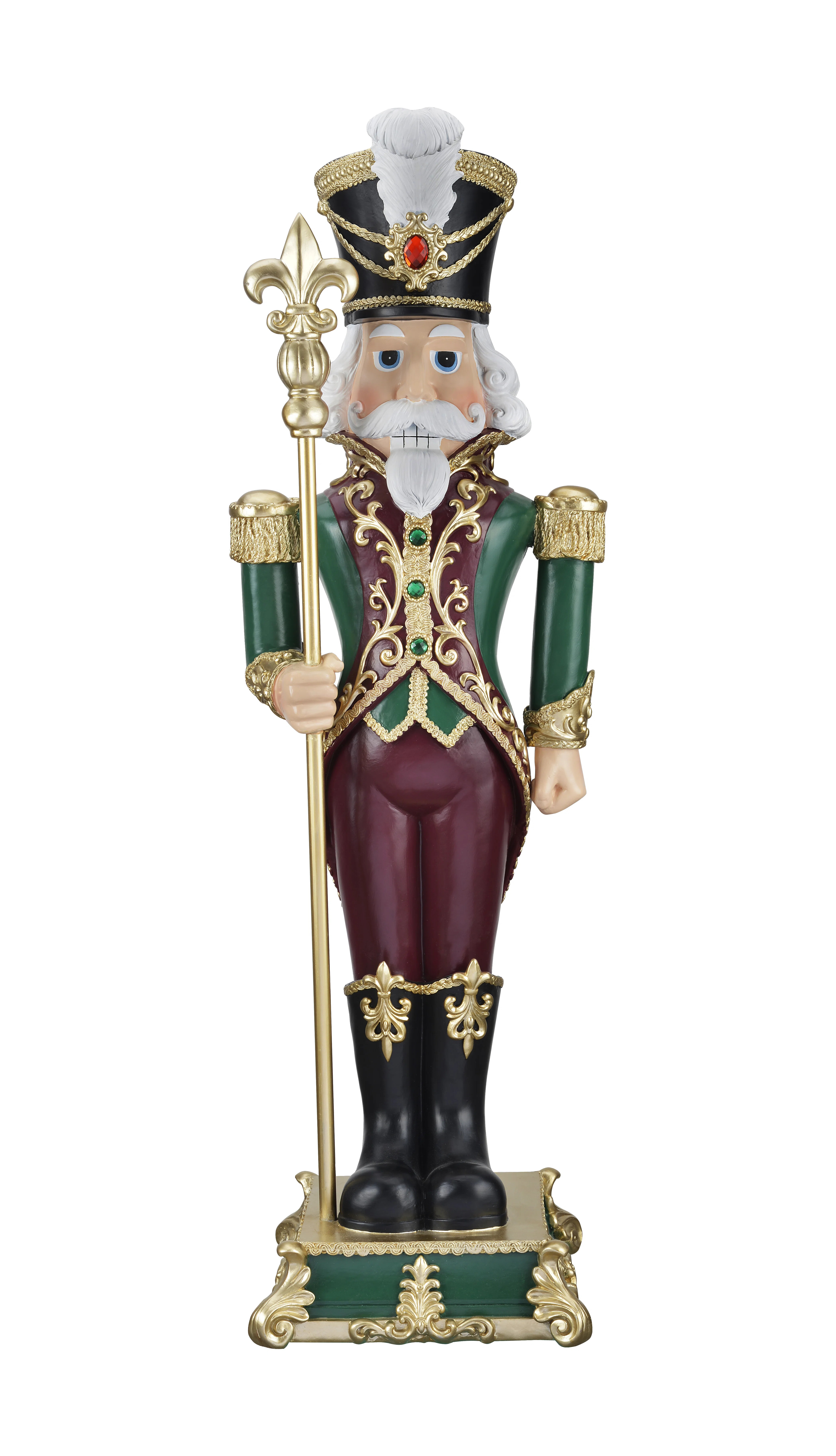 35" Christmas Nutcracker with Fleur de Lis | Wayfair North America