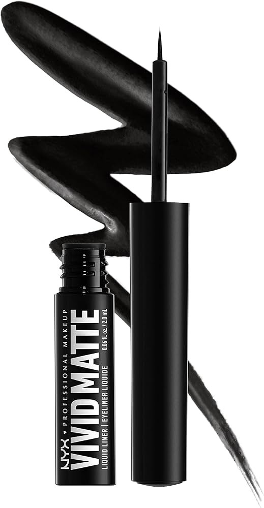 NYX PROFESSIONAL MAKEUP Vivid Matte Liquid Liner, Smear-Resistant Eyeliner with Precise Tip - Bla... | Amazon (US)