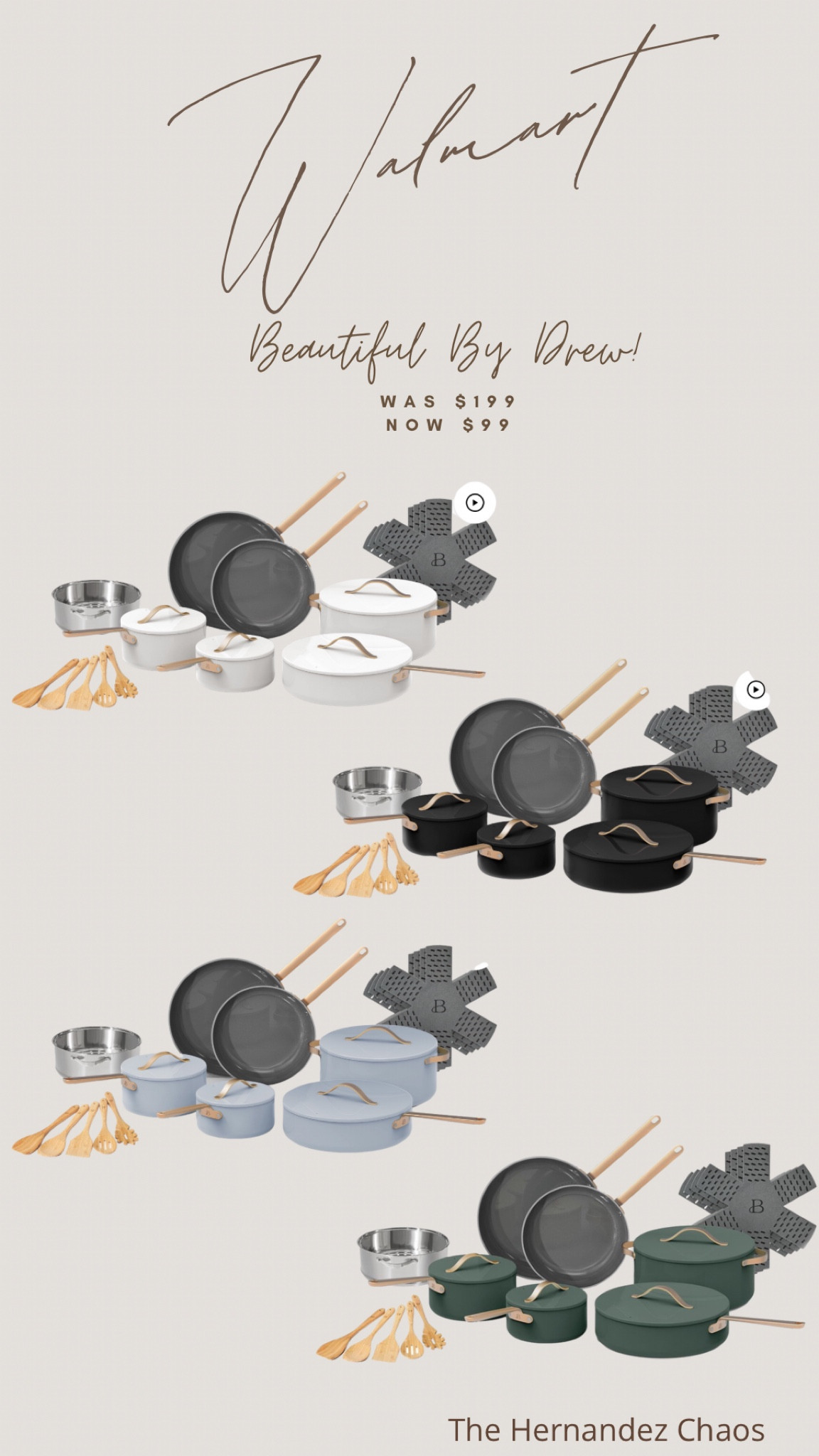 Beautiful by Drew 22 piece pots & pan set!

#wamart #beauitfubydrewberrymore 

#LTKhome #LTKHoliday #LTKCyberWeek