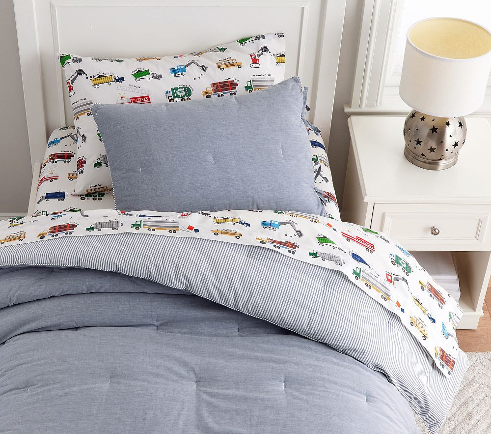 Chambray Reversible Standard Sham | Pottery Barn Kids