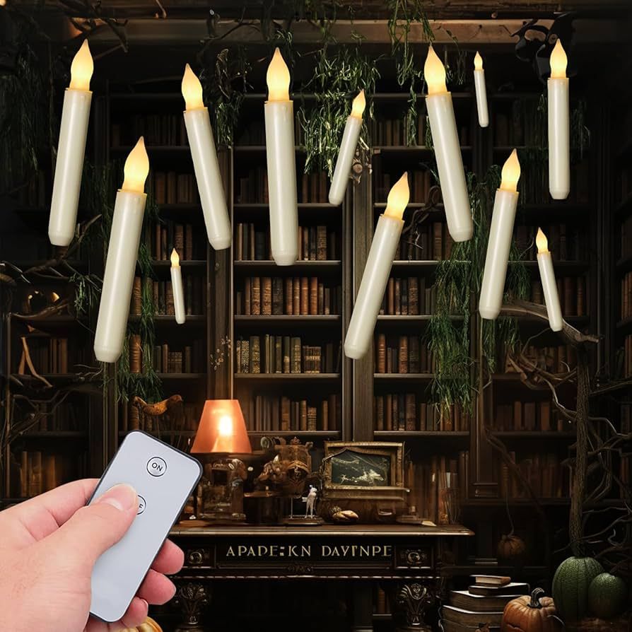 Homemory LED Batteries Operated Taper Candles with Remote, Flickering Light Flameless Taper Windo... | Amazon (US)