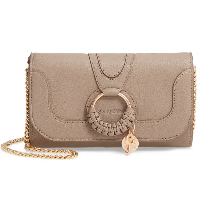 Hana Large Leather Wallet on a Chain | Nordstrom