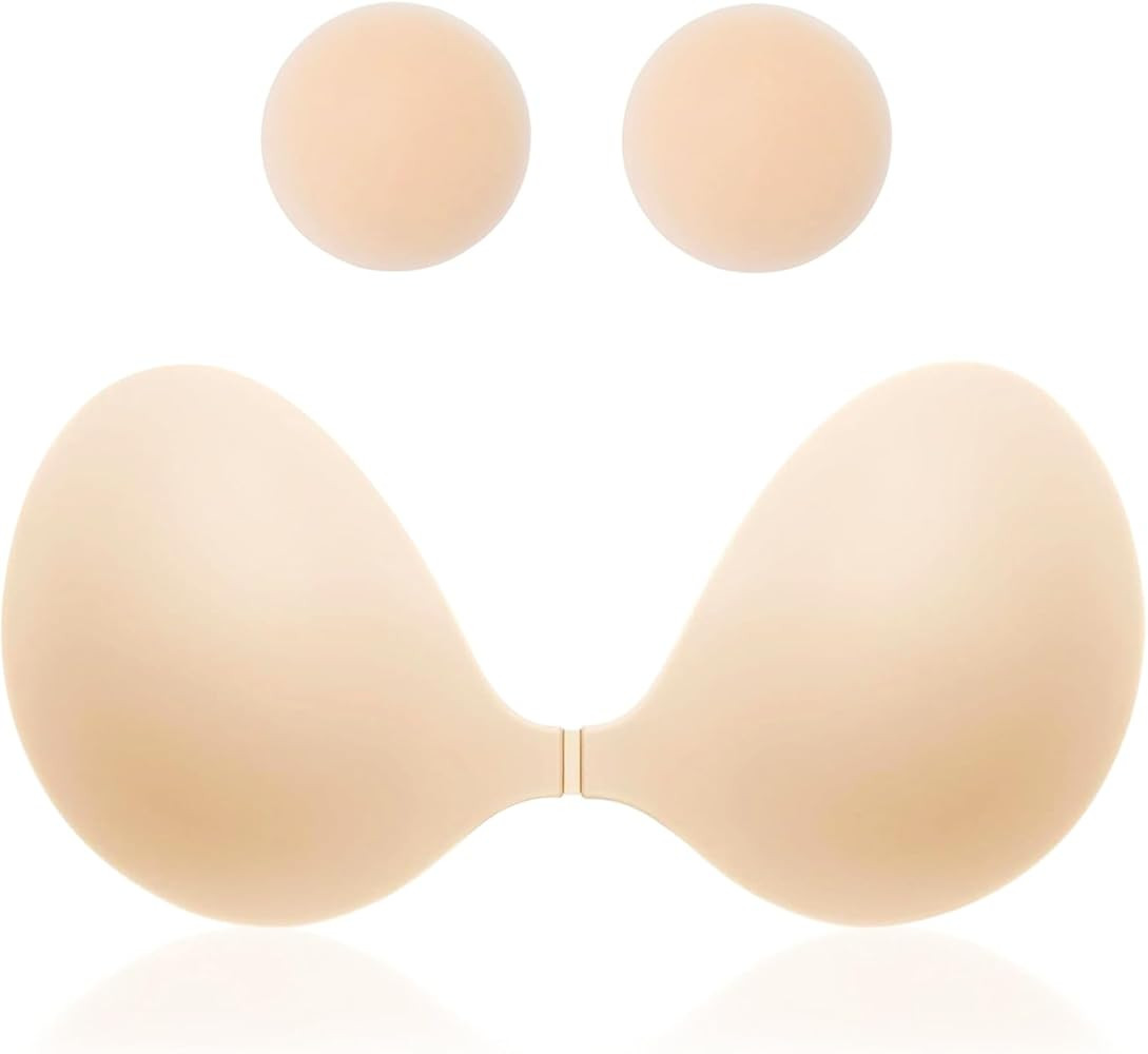 MITALOO Seamless Adhesive Bra Sticky Strapless Invisible Push up Bras Silicone Backless Nipple Co... | Amazon (US)