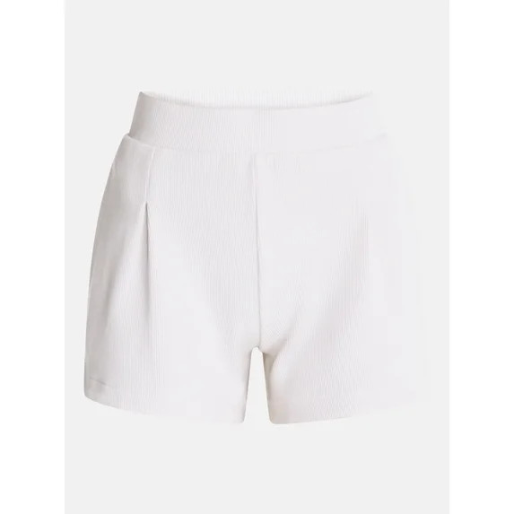 Avia Women's and Women's Plus Ribbed Ottoman Lounge Shorts, 4.25'' Inseam, Sizes XS-4X | Walmart (US)