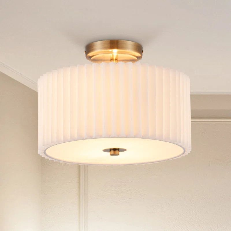 Willa Arlo™ Interiors Pelayo Fabric Semi Flush Mount & Reviews | Wayfair | Wayfair North America