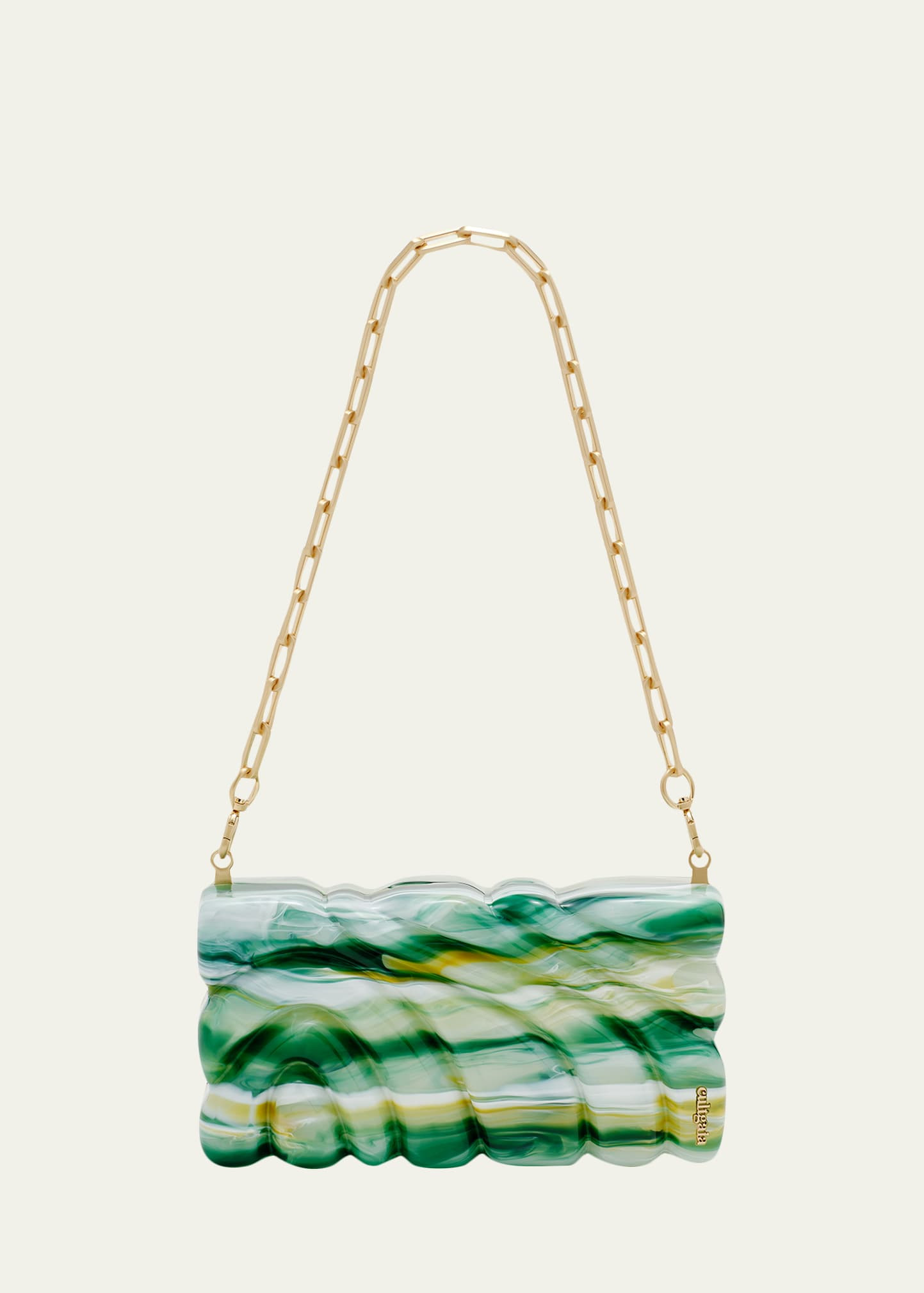 Cult Gaia Aura Marbled Acrylic Clutch | Bergdorf Goodman