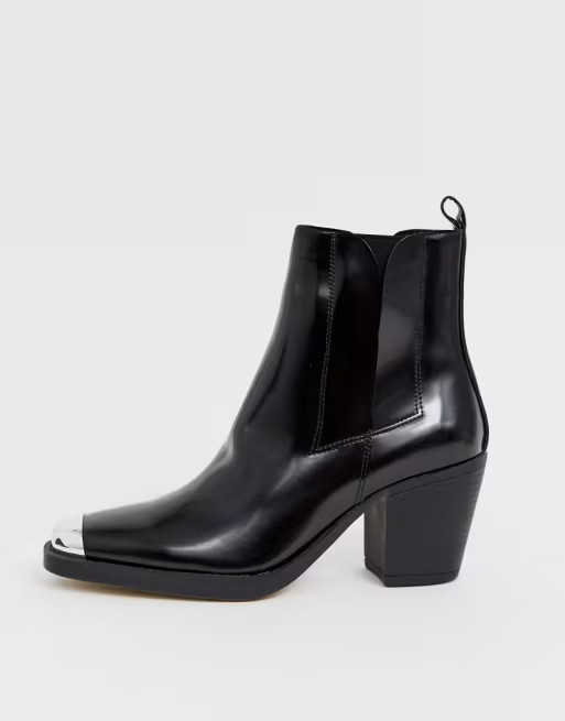 Truffle Collection – Schwarze Stiefel mit Zehenkappe im Westernstil | ASOS DE