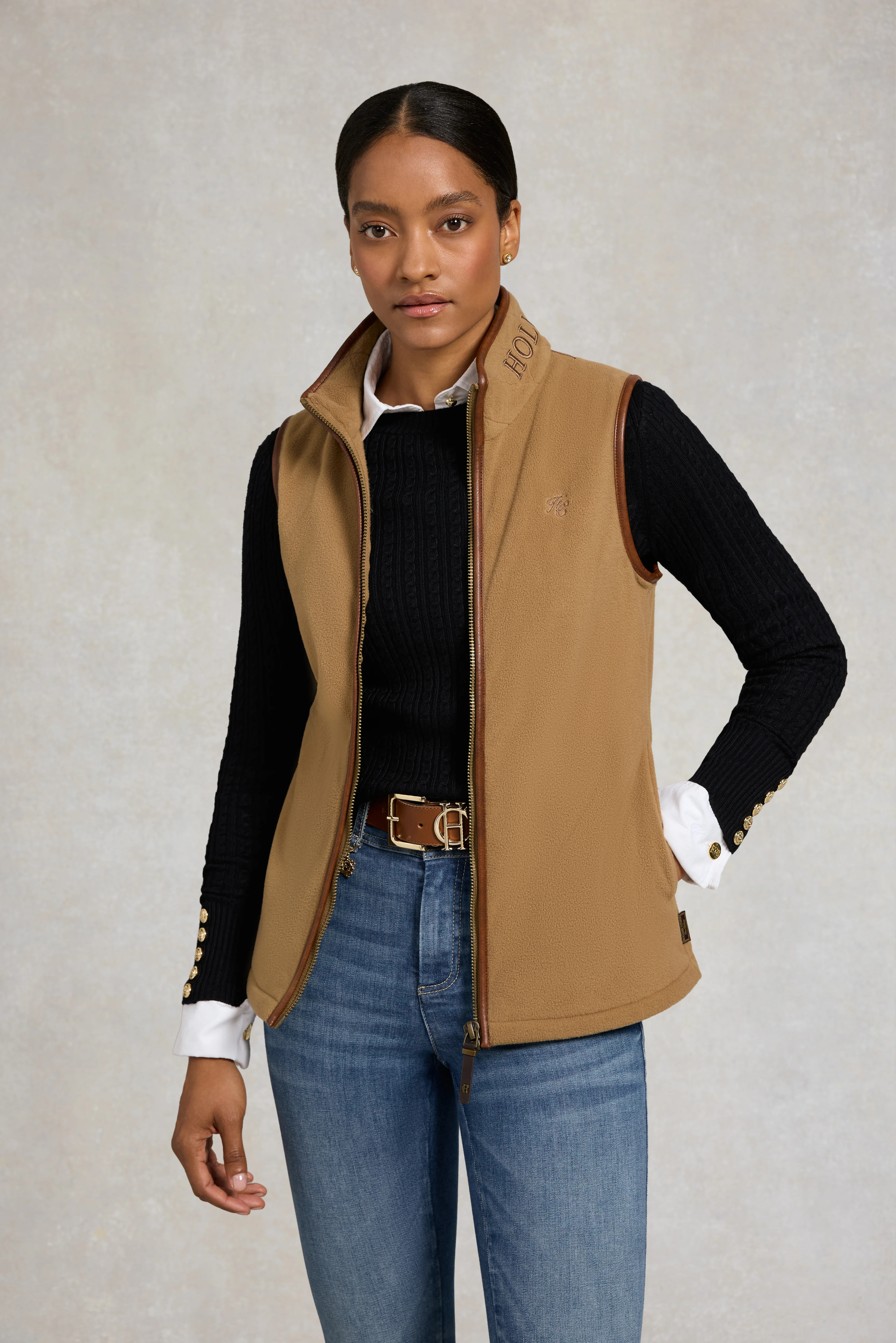 Country Fleece Gilet (Coffee) | Holland Cooper