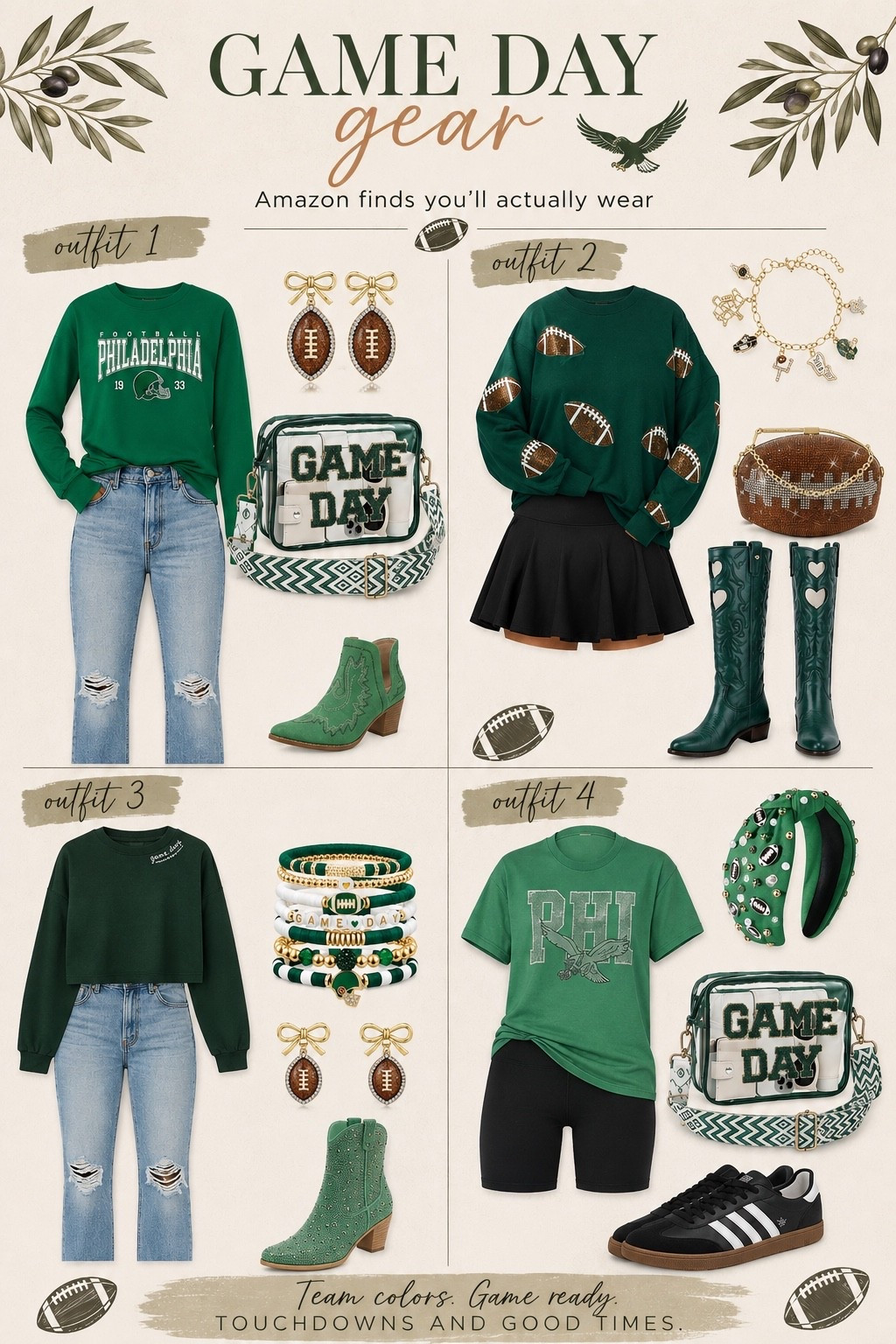 Curated looks for the perfect game day! Go birds 🦅

#LTKootd #LTKSeasonal