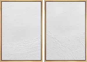 SIGNWIN Framed Canvas Print Wall Art Set Geometric Gray Pastel Color Field Landscape Abstract Sha... | Amazon (US)