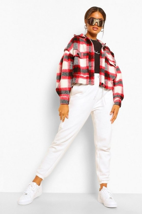 Check Crop Trucker | Boohoo.com (US & CA)