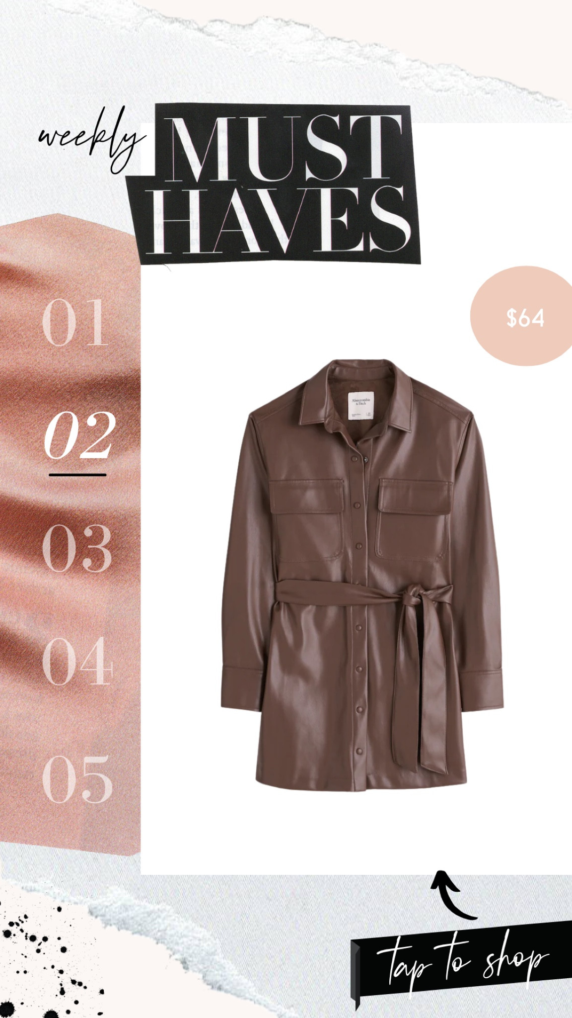 Leather dress // large regular 