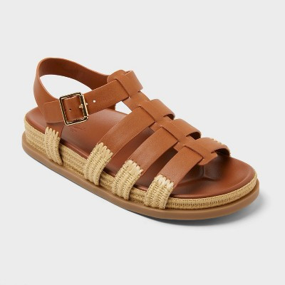 Women’s Maverick Sandals with Memory Foam Insole - Universal Thread™ Brown 8 | Target