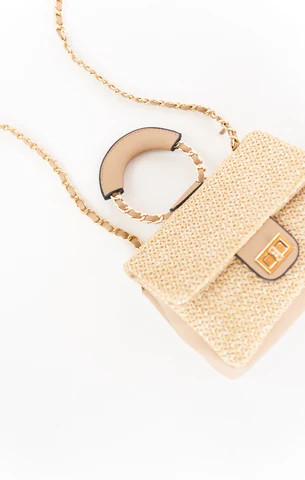 Cosmo Straw Bag ~ Beige | Show Me Your Mumu