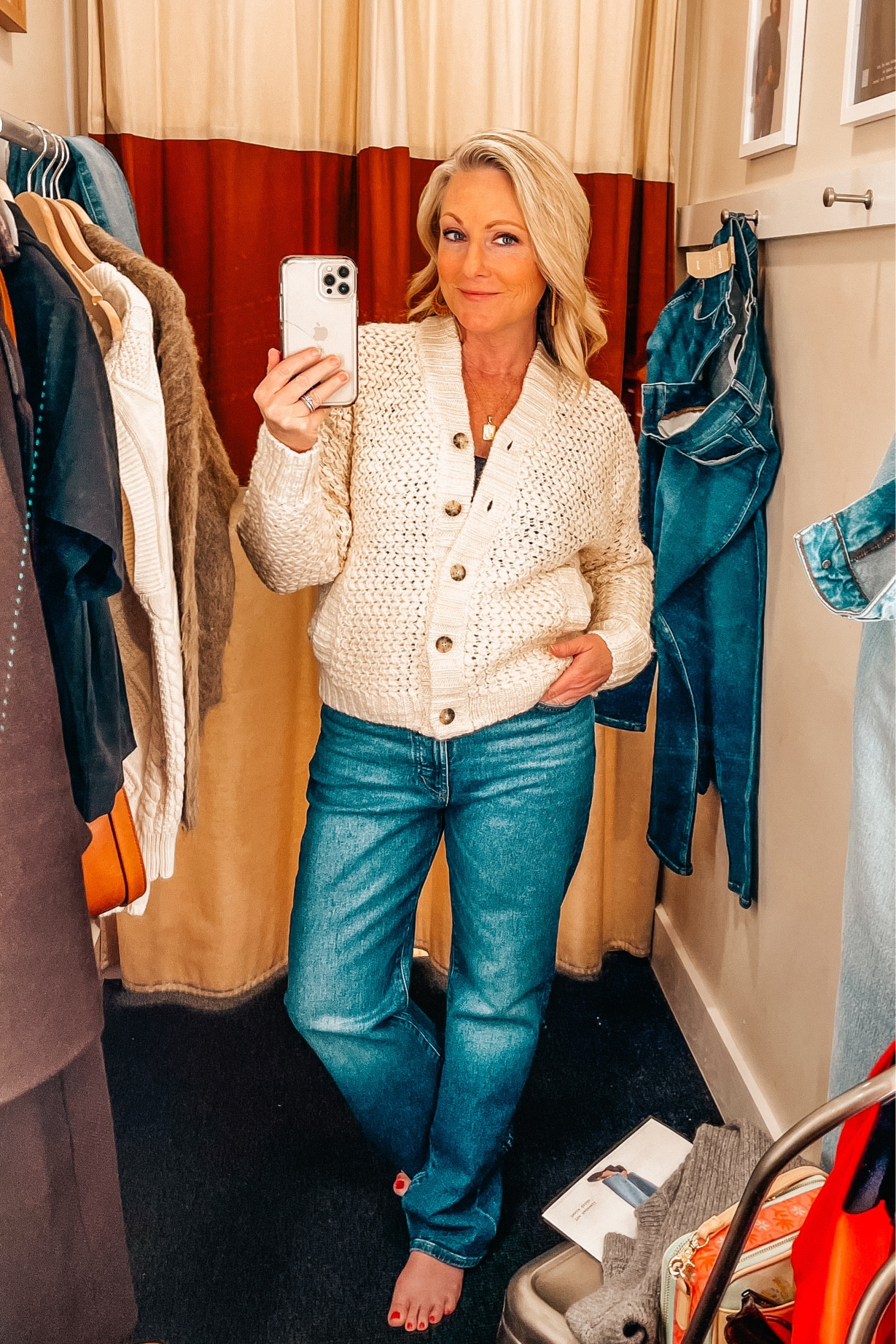 Who doesn't love a comfy cardigan?! Cardigans are a great staple in your wardrobe, even if you live in a warm location like we do in Florida! 

It is great to layer in the morning or evening when it’s cooler and wrap it around your waist during the day. 

This is Madewell’s Bomber Cardigan Sweater in Antique Cream. Jeans are also Madewell, 90s Straight, and Barlow Wash. 

Fall outfit ideas
Layer-able outfit
Madewell sale
Soft knit sweaters 
Bracha Initial Pendant Necklace 

#LTKover40 #LTKxMadewell #LTKsalealert