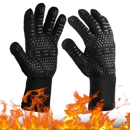 kibhous BBQ Gloves Heat Resistant Cooking 932°F Grilling Gloves for Barbecue Grilling Oven Baking Camping Smoker | Walmart (US)