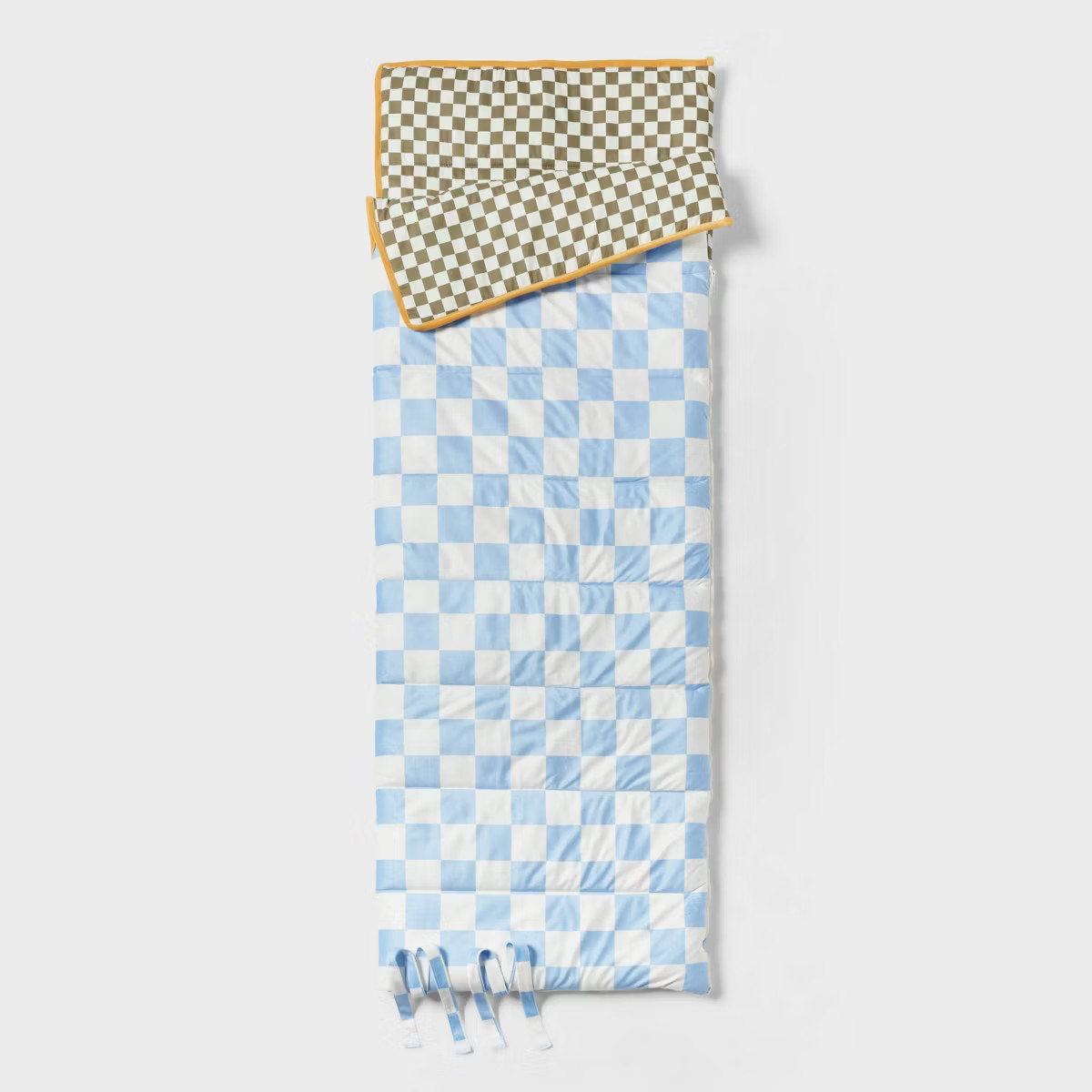 Blue Checkered Kids' Sleeping Bag - Pillowfort™ | Target