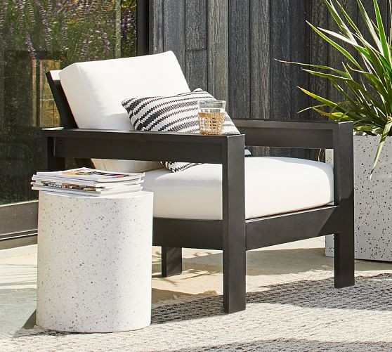 Malibu Metal Outdoor Lounge Chair | Pottery Barn (US)
