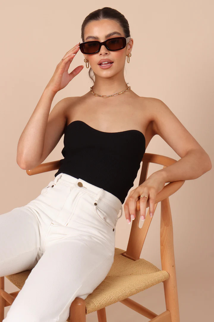 Nina Strapless Top - Black | Petal & Pup (US)