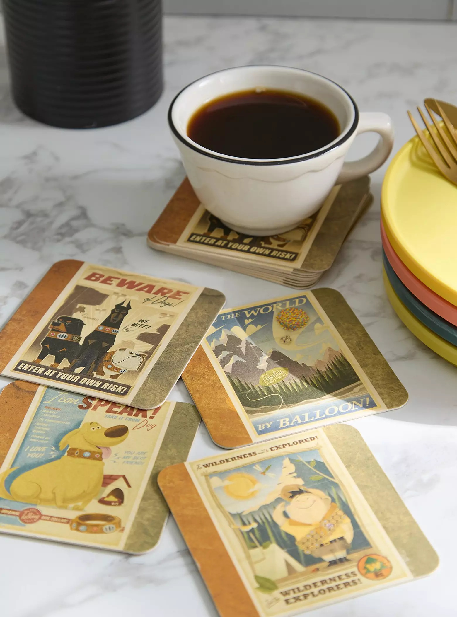 Disney Pixar Up Posters Drink Coaster Set - BoxLunch Exclusive | BoxLunch | BoxLunch