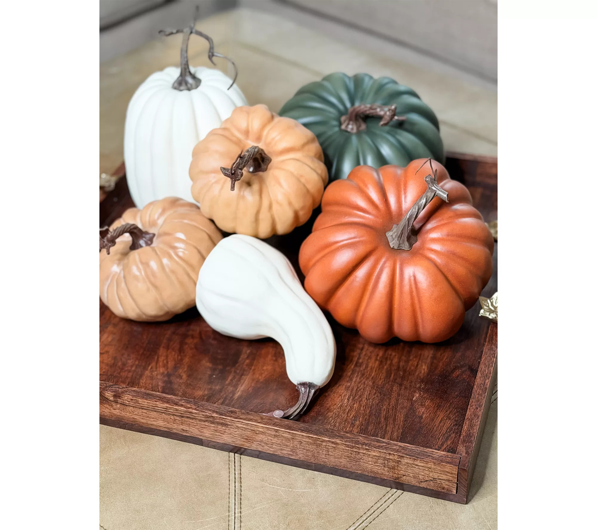 Simply Stunning Set of 6 Heirloom Pumpkins by Janine Graff | QVC