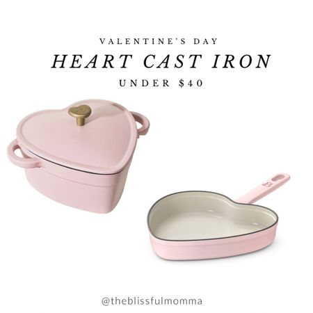 Obsessed with this heart shaped cast iron and Dutch oven! Perfect for Valentine’s Day and beyond! 

#LTKSeasonal #LTKfindsunder50 #LTKhome