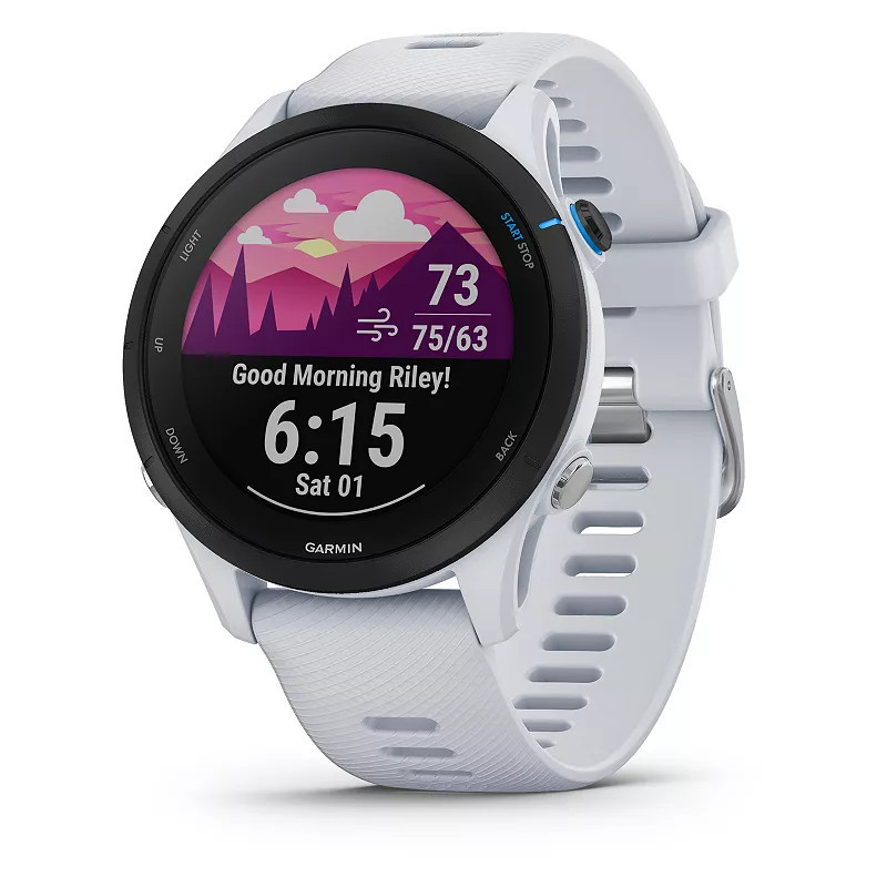 Garmin Forerunner 255 Music Running Smartwatch, White | Kohl's