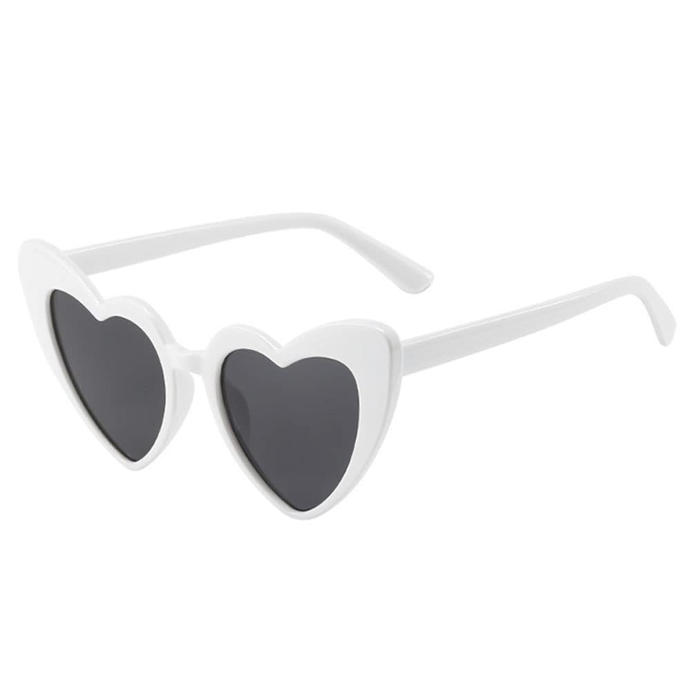 Love Heart Shaped Sunglasses for Women,Vintage Cat Eye Mod Style Retro Glasses | Amazon (US)