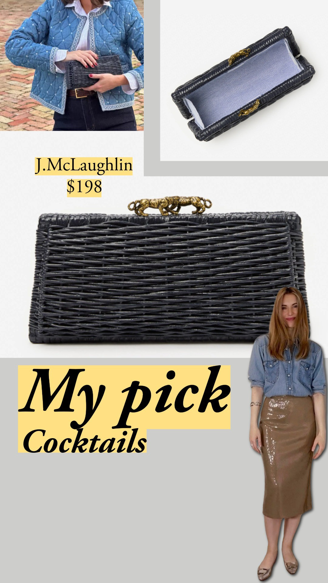 Cocktails | J.McLaughlin | Keaton Wicker Clutch | Straw Clutch 👛

#LTKSummerEdit #LTKItBag #LTKStyleTip