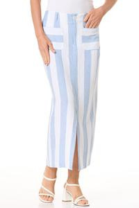 Cato Fashions | Cato Stripe Linen Pencil Skirt | Cato Fashions