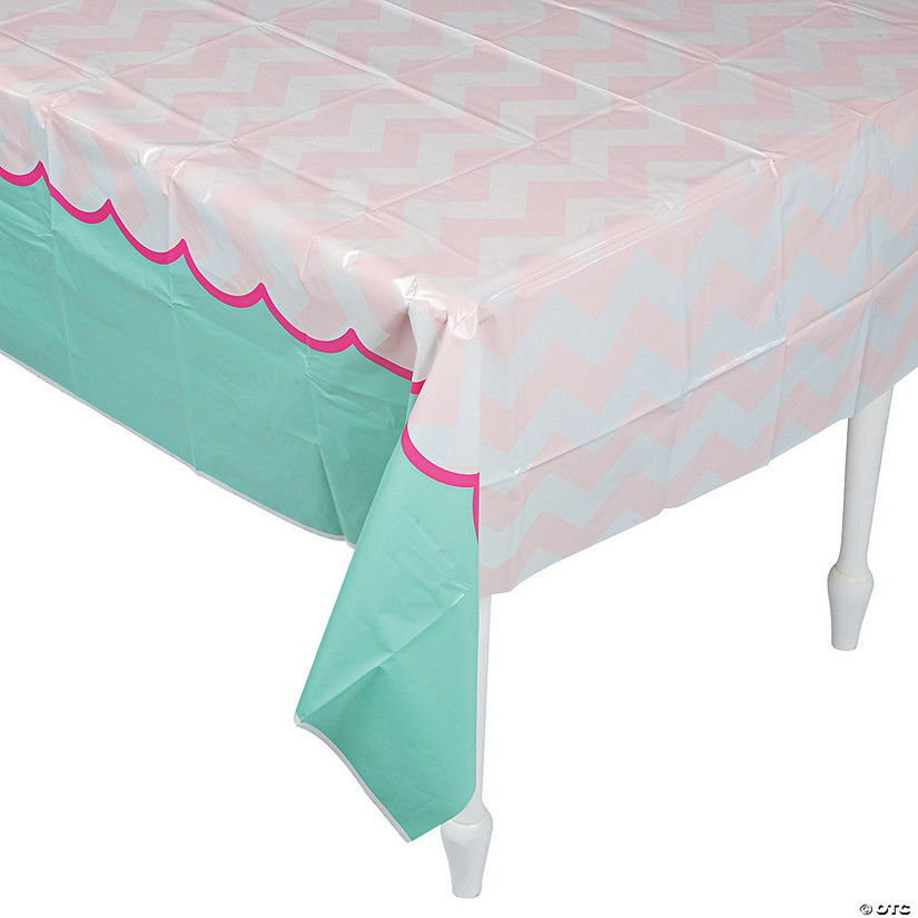 54" x 108" 1st Birthday Pink Elephant Plastic Tablecloth | Oriental Trading Company