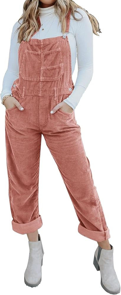 Onedreamer Womens Corduroy Overalls Adjustable Straps Baggy Bib Corduroy Jumpsuit Casual Corduroy... | Amazon (US)