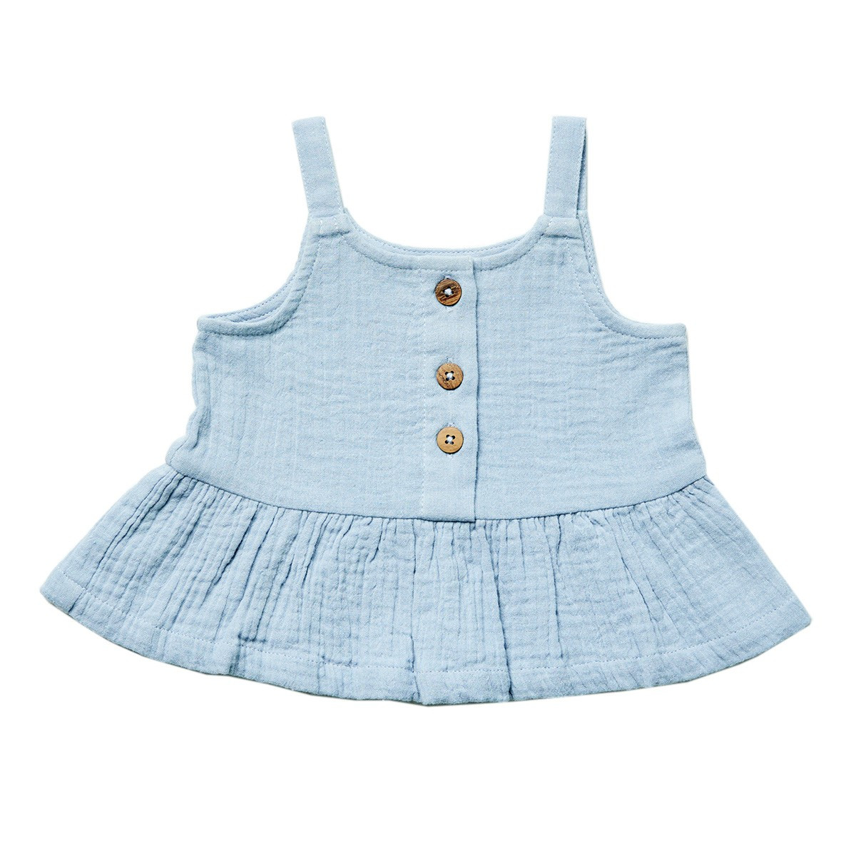 HART + LAND Baby/Toddler/Big Kid Organic Solid Muslin Button Tank Top | The Tot