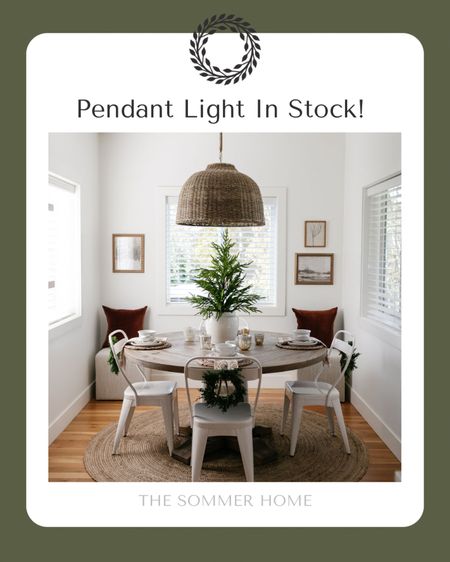 My favorite pendant light is back in stock!  It’s a designer look for less from Target!!
Dining room
Woven pendant
Studio McGee


#LTKHoliday #LTKhome #LTKstyletip
