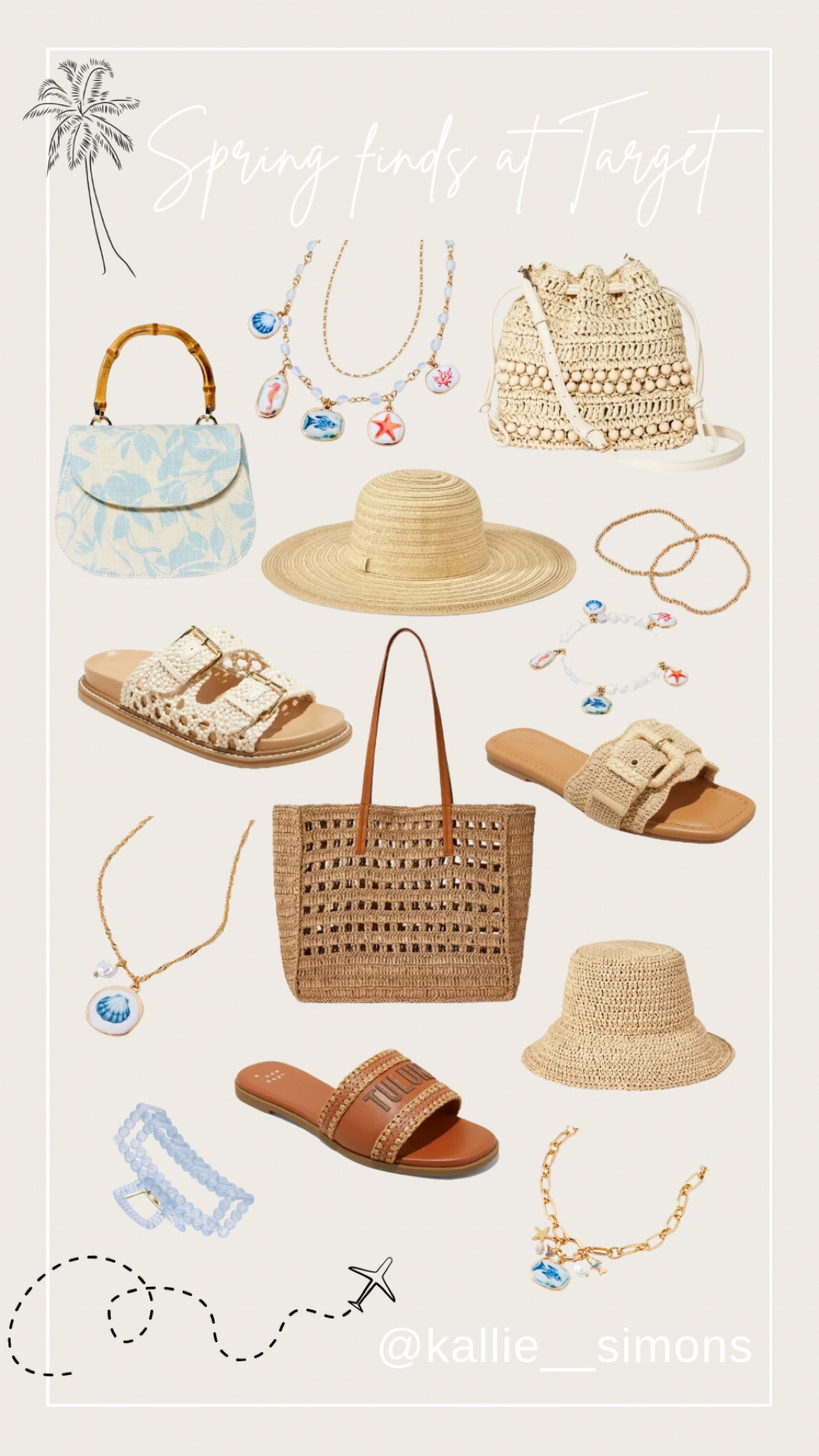 New spring finds at target 
Target finds 
Spring bag 
Spring purse 
Spring sandals 
Summer sandals 
Beach accessories 
Vacation accessories 
Spring break accessories 
Beach hat 
Beach jewelry 
Charm necklace 
Affordable jewelry 
Spring slides 
Beach bag 
Vacation outfit 
Resort wear 
Spring necklace 
Spring bracelets 
Spring necklace 
Target jewelry 


#LTKTravel #LTKSeasonal #LTKShoeCrush