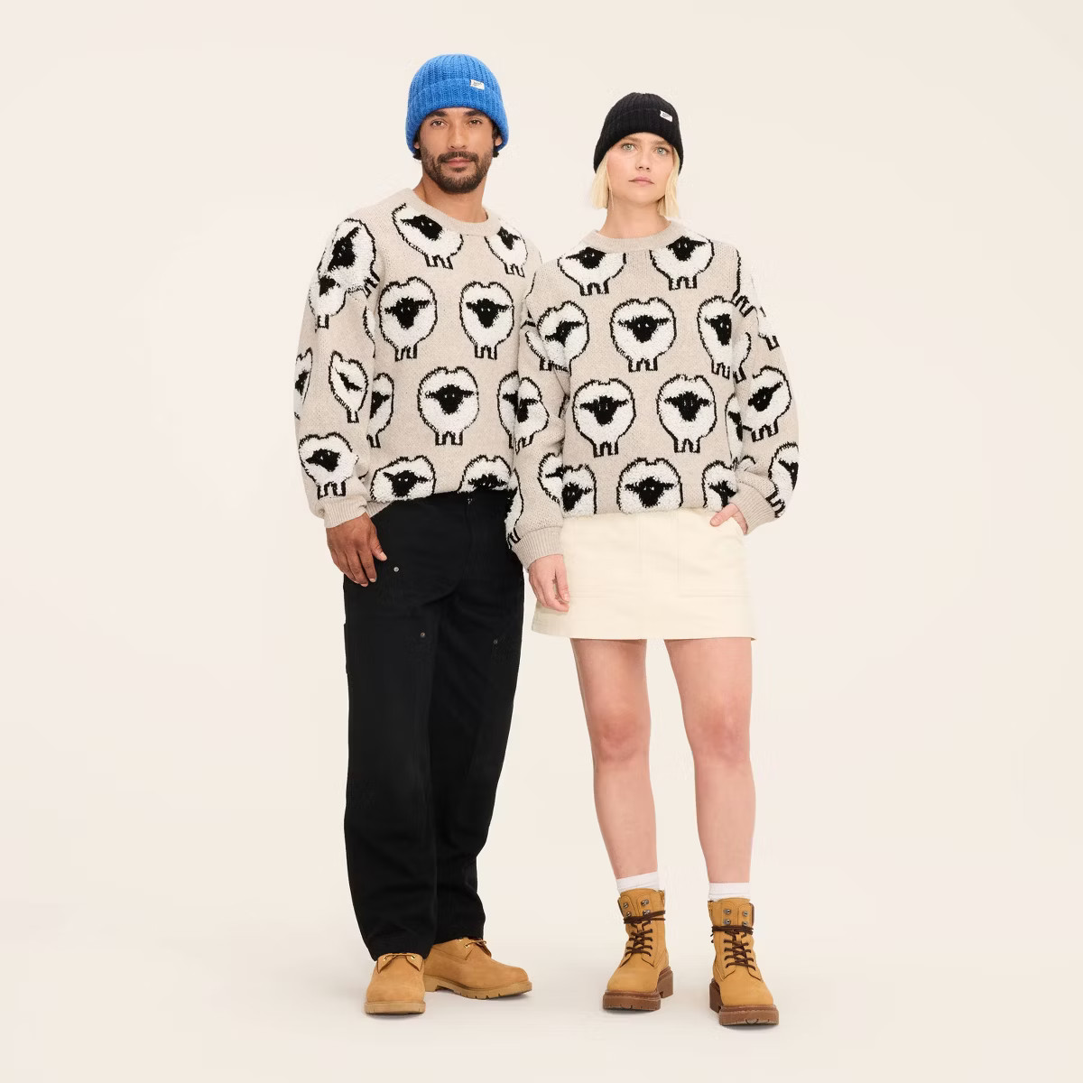 Adult Sheep Print Pullover Sweater - Woolrich x Target Taupe | Target