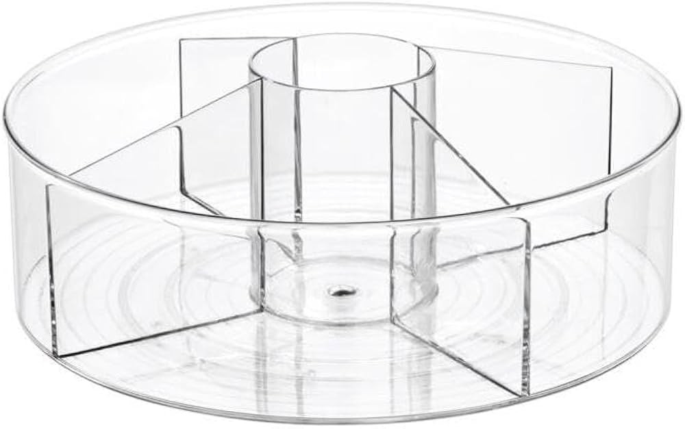 iDesign 11.5-Inch Plastic 5-Section Lazy Susan Organizer – Linus Collection – Clear | Amazon (US)