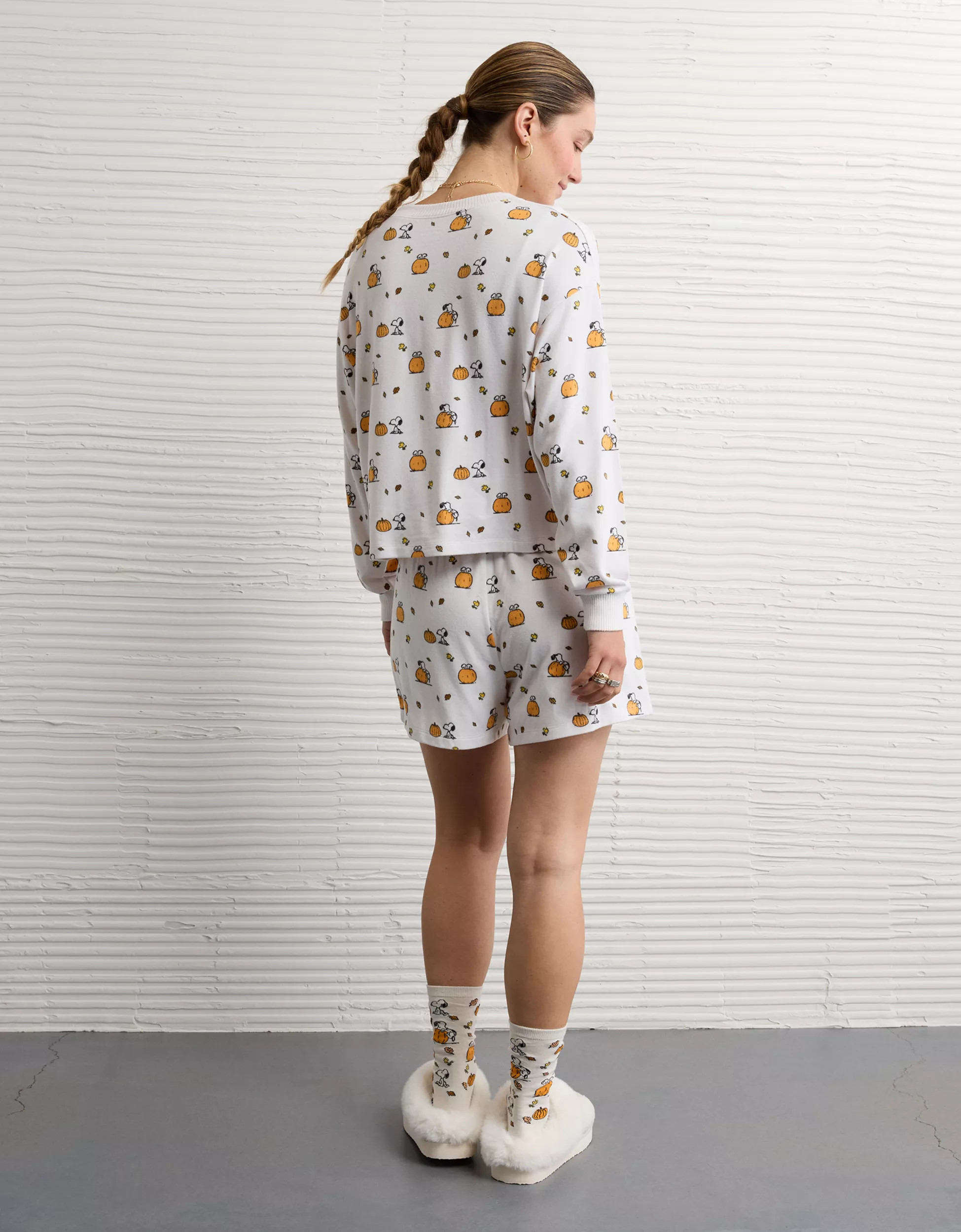 AE Luxe Plush Snoopy Halloween PJ Set | American Eagle Outfitters (US & CA)