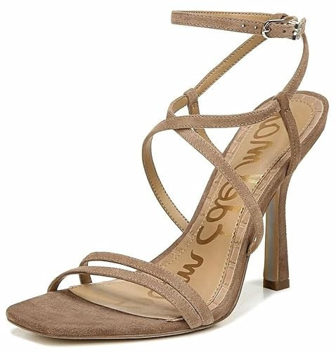 Sam Edelman Leeanne Praline Nude Wrapped Ankle Strap High Heeled Dress Sandals (Praline, 10) | Amazon (US)