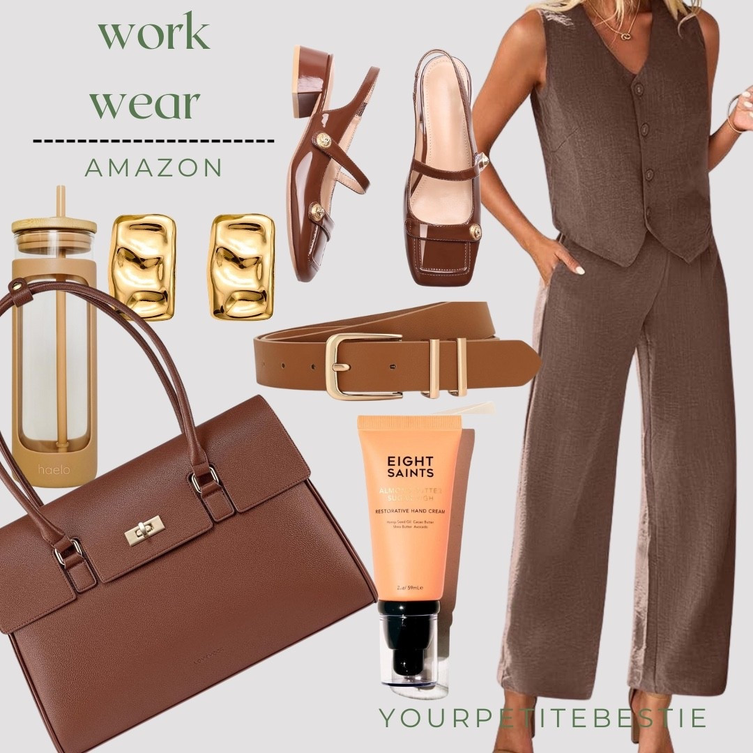 Work wear Amazon!! The cutest neutrals/ love this entire look!! Add a cardigan for cooler office temps! 

#LTKWorkwear #LTKFindsUnder50 #LTKPetite