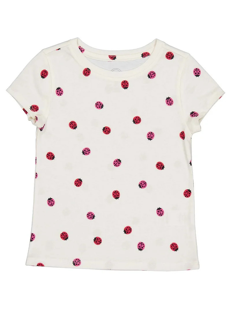 Wonder Nation Girls Kid Tough Tee with Short Sleeves, Sizes 4-18 & Plus - Walmart.com | Walmart (US)