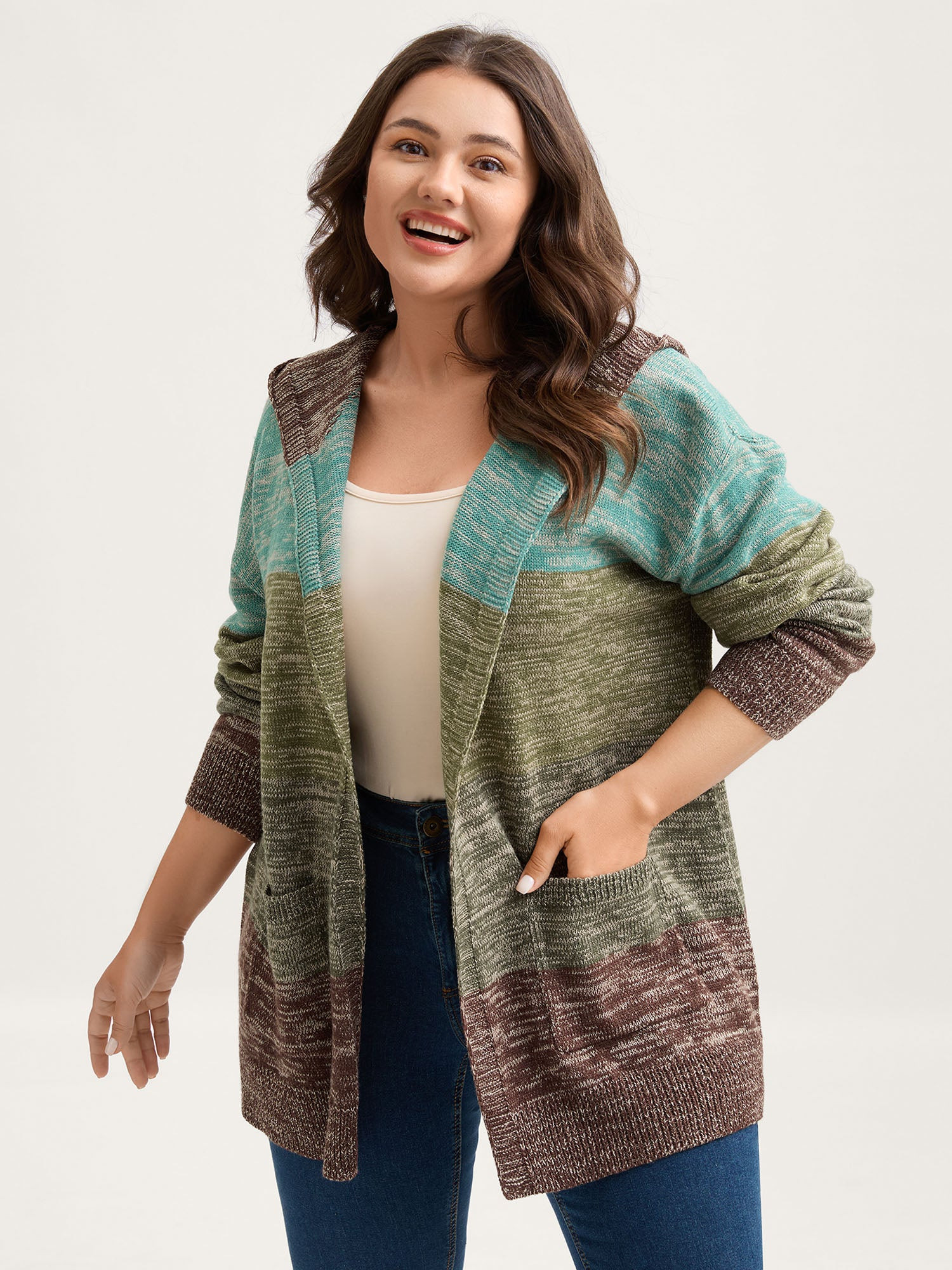 Heather Little Stretchy Hooded Cardigan | Bloomchic