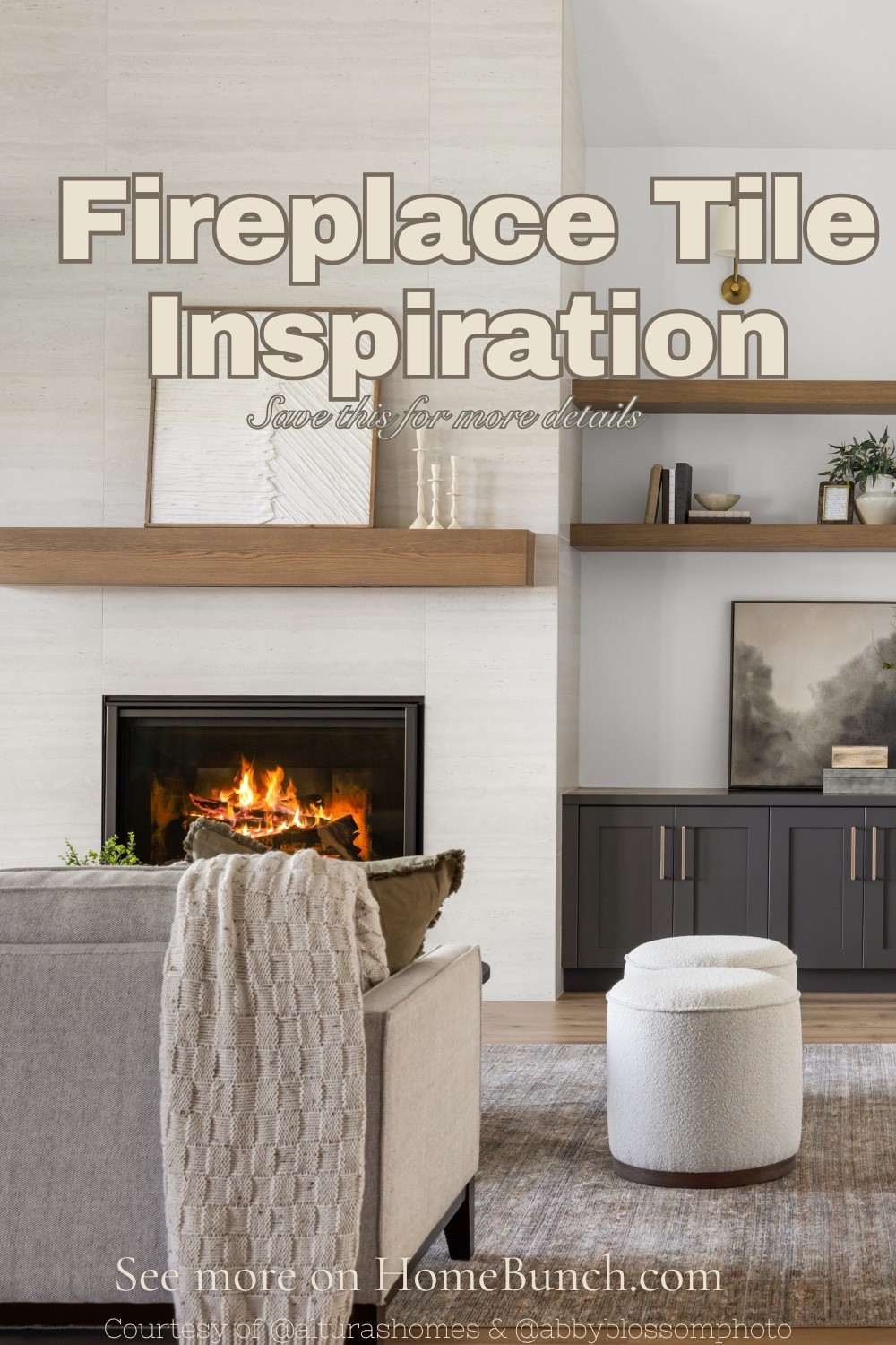 Fireplace Tile Inspiration 

The stained Rustic Gray mantel adds warmth against the clean 24x48 white tile surround—modern, but cozy.


Tap to shop decor accents.


Builder: @alturashomes
Photography: @abbyblossomphoto
Tour: https://www.homebunch.com/idaho-new-construction-house-tour-with-neutral-interiors-and-exterior-interior-paint-colors/

#LTKHome #MantelDecor #TileDesign #HomeBunch