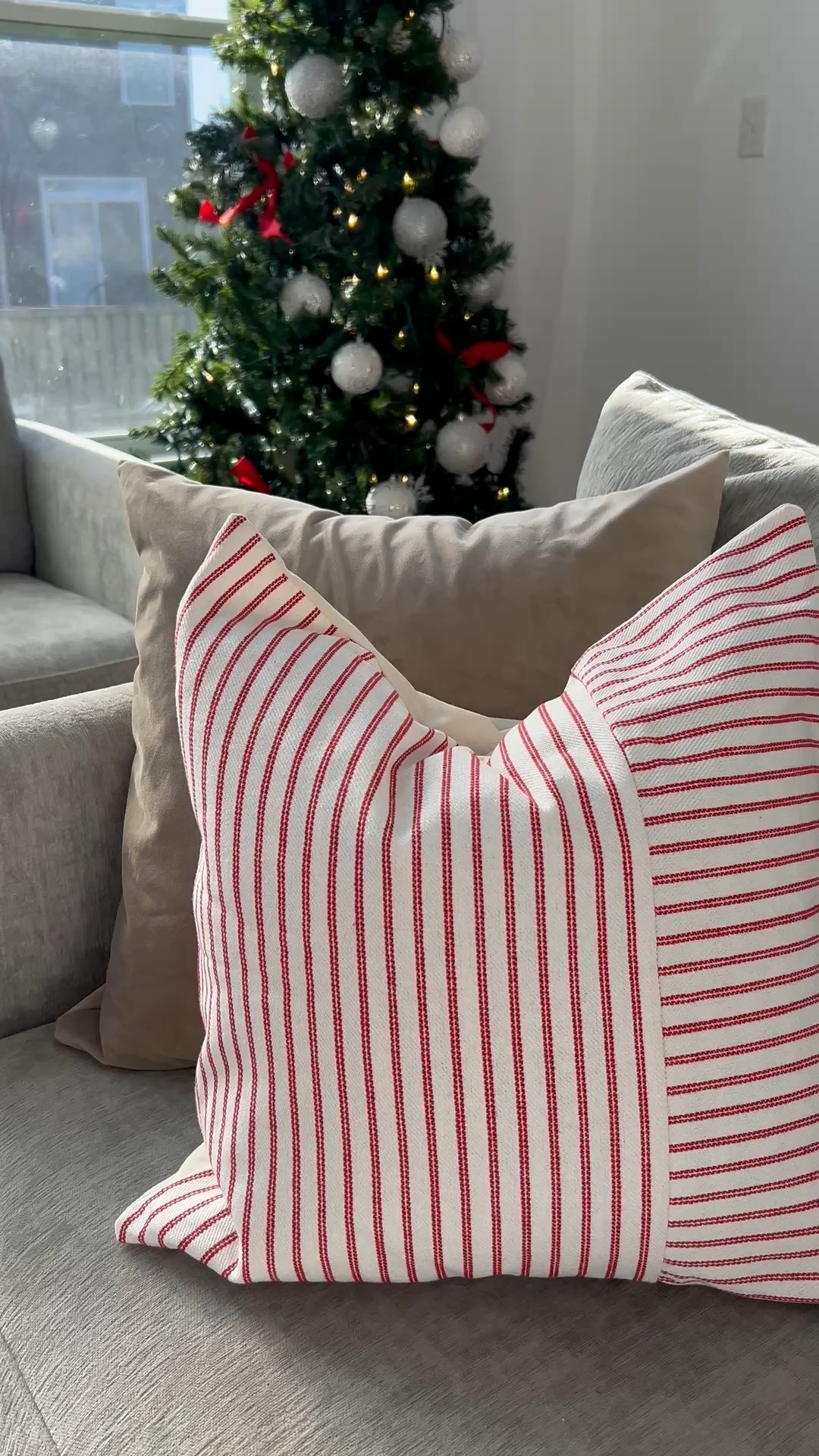 Home decor hack, use the same pillow just change the pillow cover! Helps so much with storage! 

#LTKSaleAlert #LTKHome #LTKHoliday