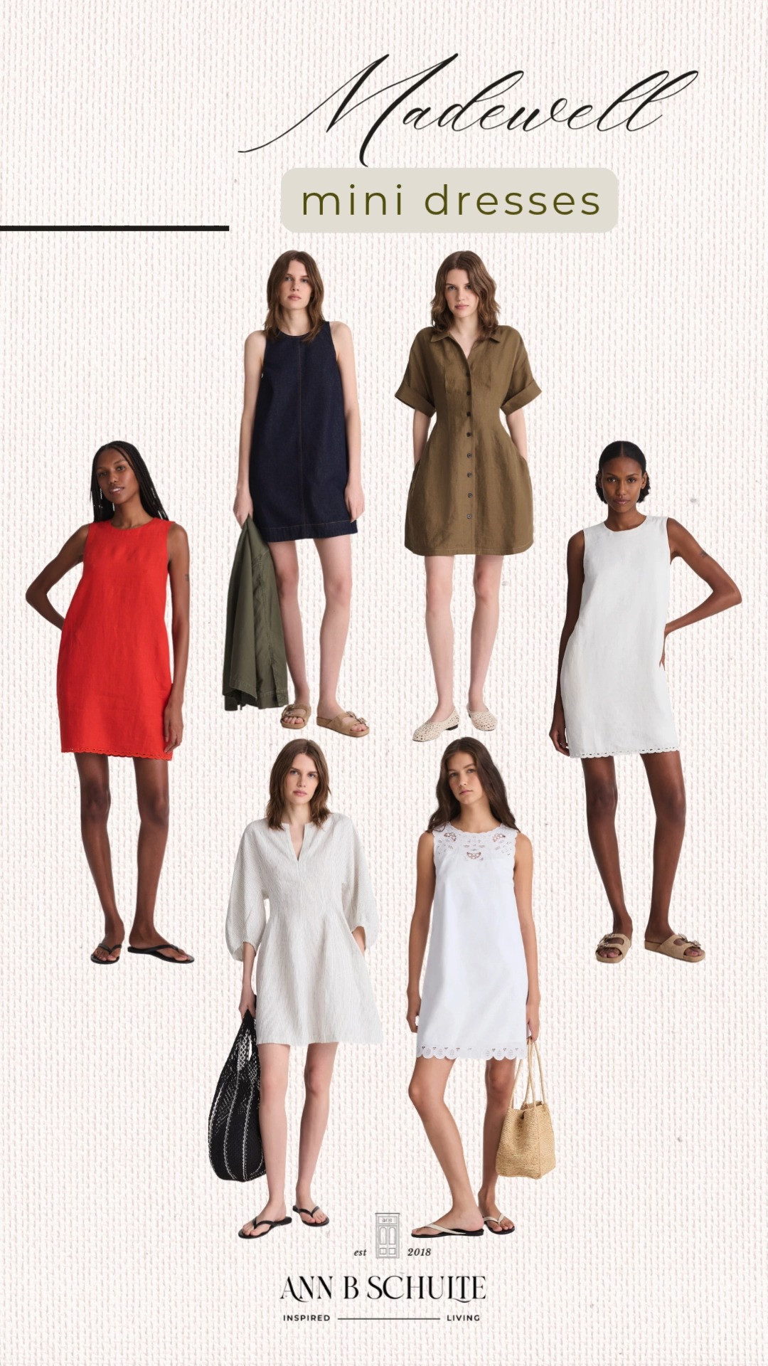 Madewell mini dresses bring easy charm and a little swing to spring days and warm nights. Cute, breezy, done. 🌸👗✨
#Madewell #MiniDresses #MadewellStyle #SpringDresses #OOTDInspo #LTKStyle #DressSeason #CasualChic #SpringFashion #WardrobeRefresh 

 #LTKootd