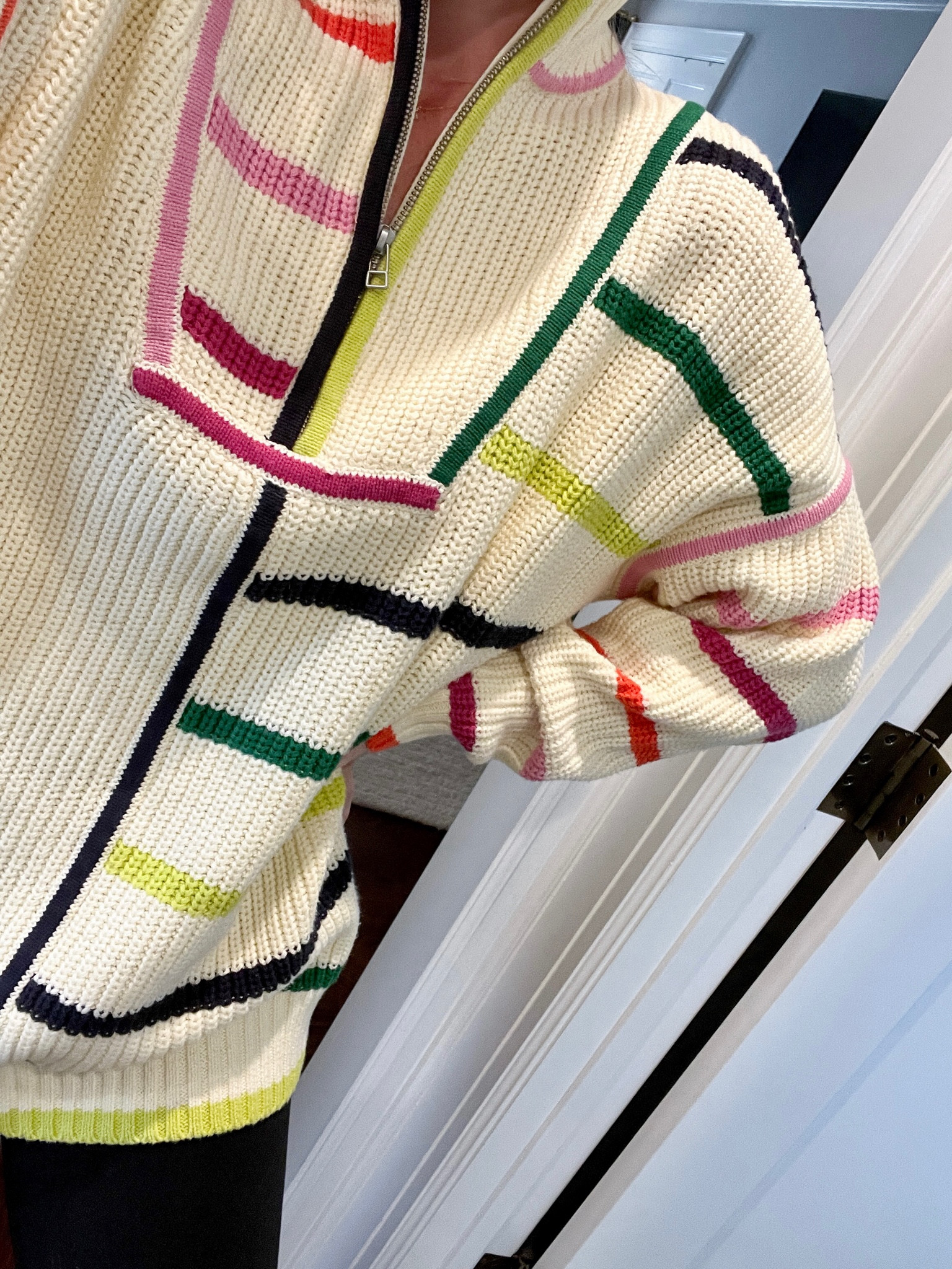 Rainbow sweater. Wearing size S