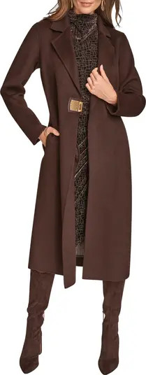 Wool Blend Buckle Coat | Nordstrom