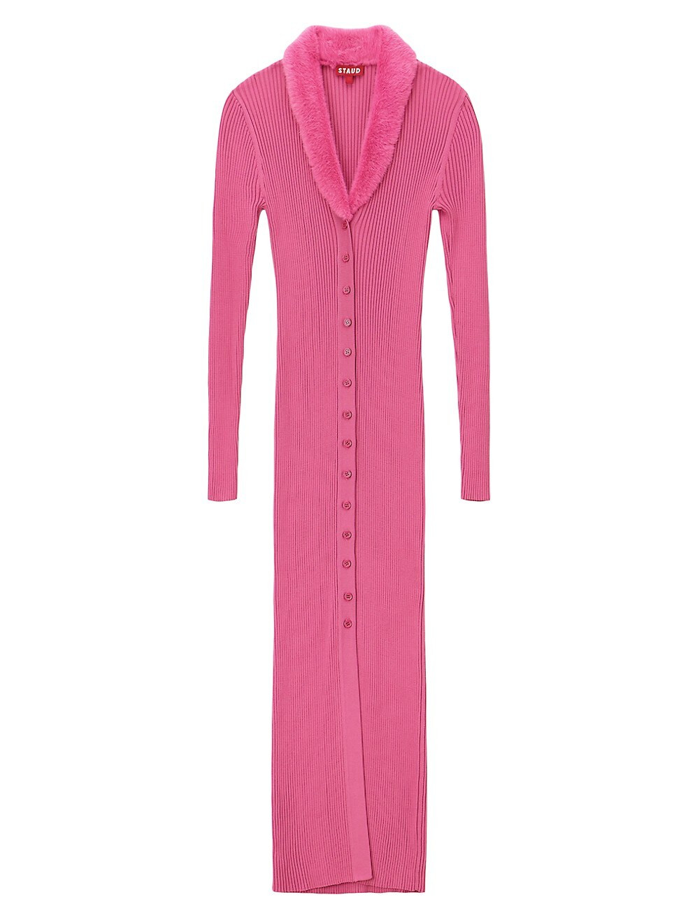 Celina Faux Fur Collar Midi-Dress | Saks Fifth Avenue