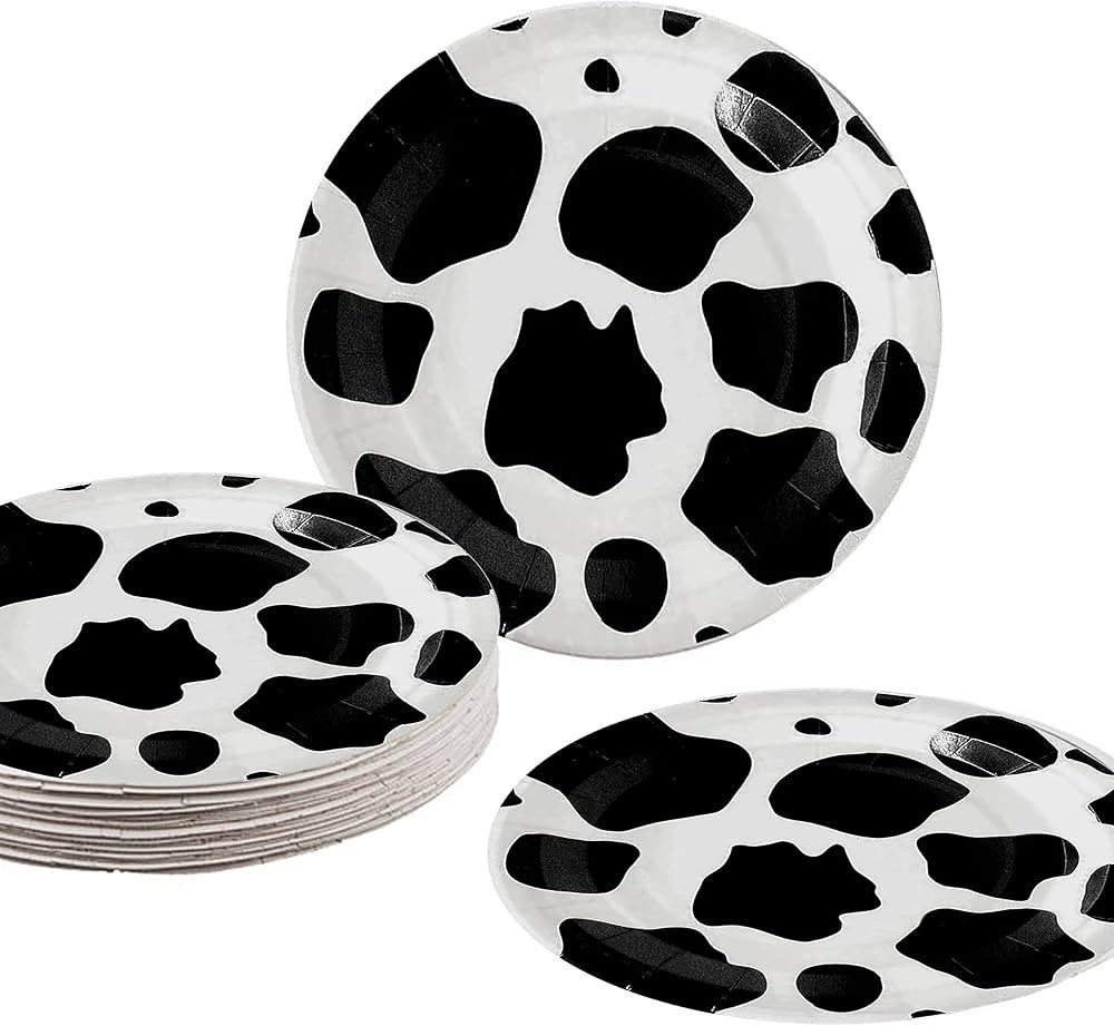 BELMAKS 40PCS Cow Print Plates 7 Inch and 9 inch Cow Print Party Supplies for Cow Party Cow Print... | Amazon (US)