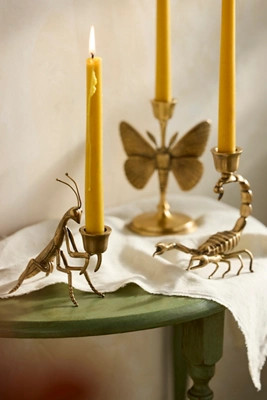 Brass Creature Taper Holder | Anthropologie (US)